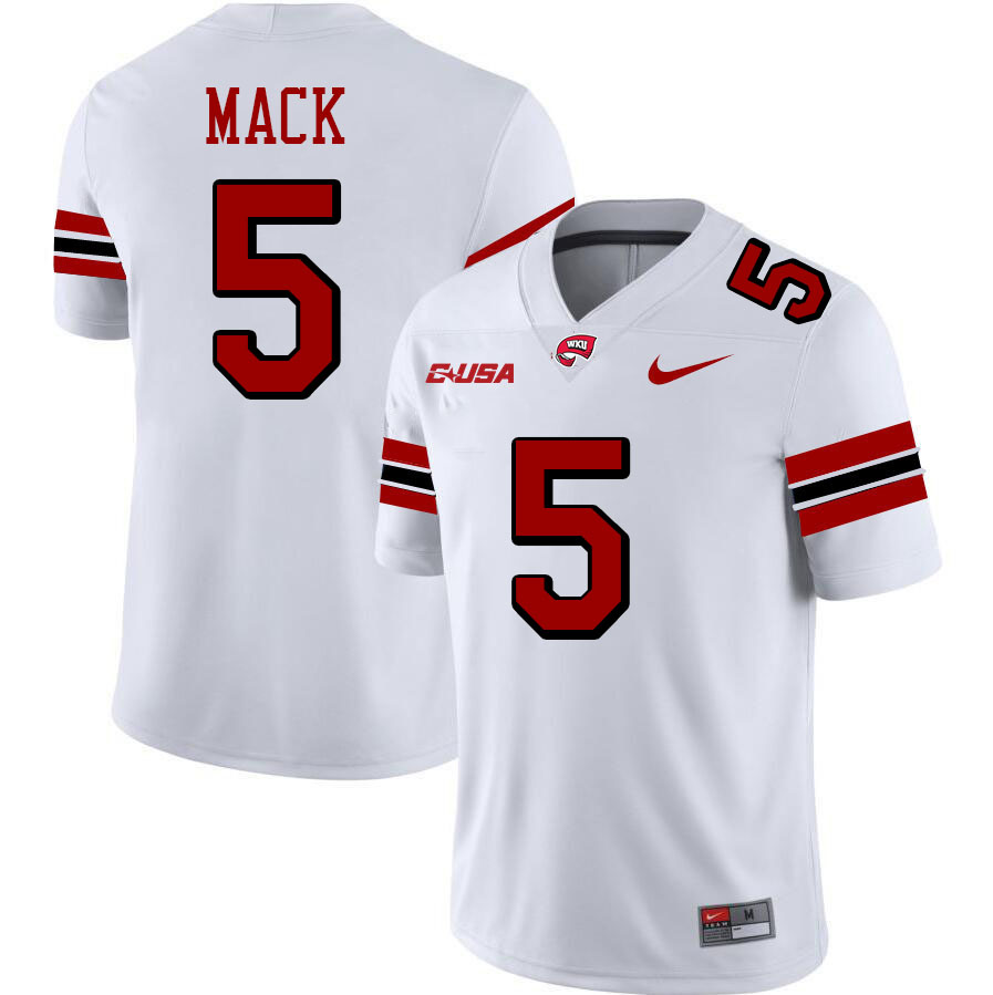 Jairus Mack WKU Jersey, Western Kentucky Hilltoppers #5 Jairus Mack Jersey Youth-White